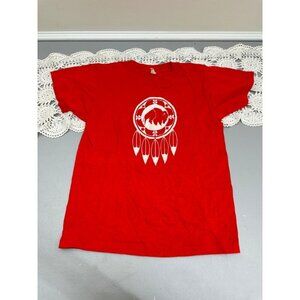 Dreamcatcher Screen Stars Crew Neck T-shirt Vintage Red Shirt Size 14-16